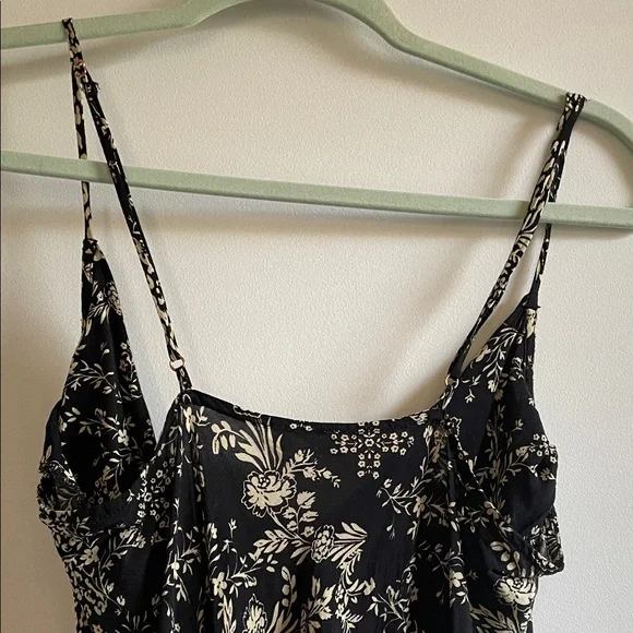 Free People slip dress Forever Fields Black Floral read size intimately free - Picture 5 of 13